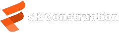 sk construction logo white